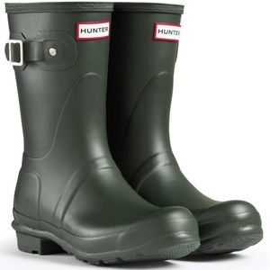 Hunter Festival Dark Green Short Wellies Rainboots
